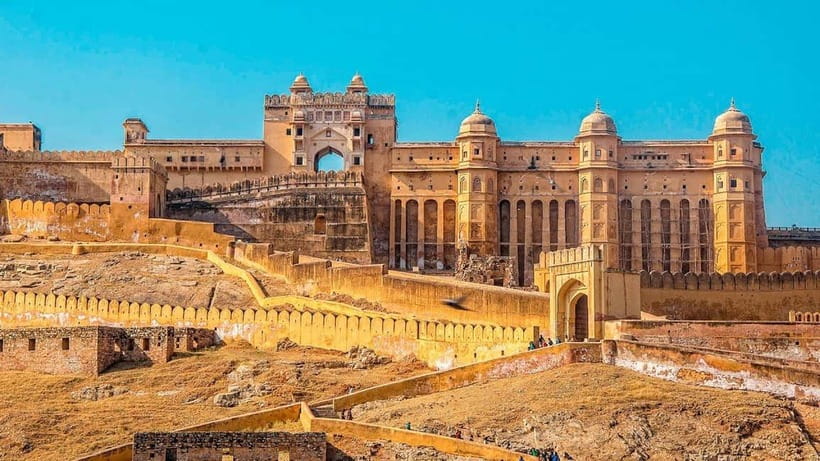 From Delhi: 2-Day Golden Triangle Trip to Agra and Jaipur - Agra Fort gives the morning historical weight