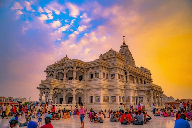 From Delhi: All-Inclusive Taj Mahal & Mathura Vrindavan Tour - Banke Bihari Temple and the final return
