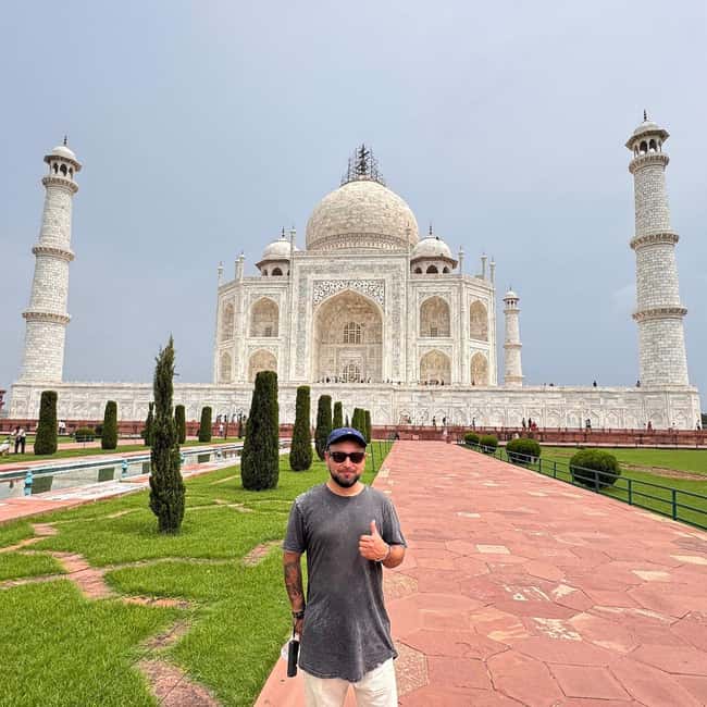 From Delhi : Taj Mahal & Agra Tour with 5<em> Lunch – Key points at a glance’ /></p>
<ul>
<li><strong>Three important Agra monuments:</strong> Visit the Taj Mahal, Agra Fort, and Itmad-ud-Daulah, better known as the Baby Taj.</li>
<li><strong>Private Delhi to Agra transport:</strong> Ride in an air-conditioned private car with tolls, parking, and taxes covered.</li>
<li><strong>Guide-led monument visits:</strong> A guide accompanies you through the main sites and helps you use skip-the-ticket-line access.</li>
<li><strong>Lunch can be added:</strong> Choose the option with a buffet meal at a multi-cuisine restaurant.</li>
<li><strong>Several guide languages:</strong> Tours are available in English, French, German, Japanese, Russian, and Spanish.</li>
<li><strong>Flexible booking terms:</strong> You can cancel up to 24 hours before departure for a full refund and reserve without paying immediately.</li>
</ul>
<h2 id="why-this-delhi-to-agra-day-trip-works">Why this Delhi to Agra day trip works</h2>
<p><img width="900" height="633" decoding="async" src=