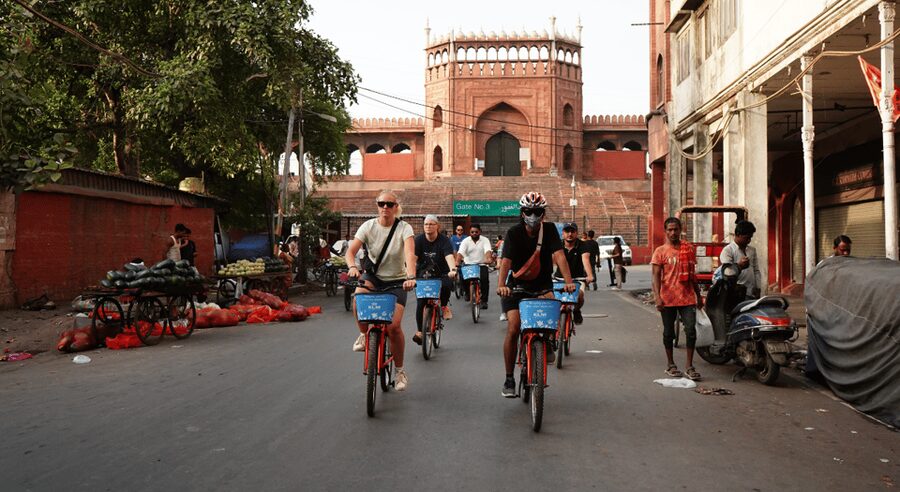 Old Delhi Bike Tour Morning 4 Hours: Delhi By Cycle - The Red Fort, a symbol of imperial power