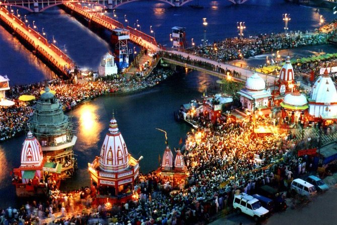 Private Day Trip to Haridwar and Rishikesh from Delhi - Rishikesh by bridge and river