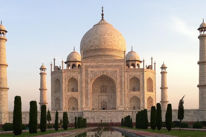 Private Taj Mahal & Agra Fort Tour from Delhi by Car - Mehtab Bagh and the rear view of the Taj